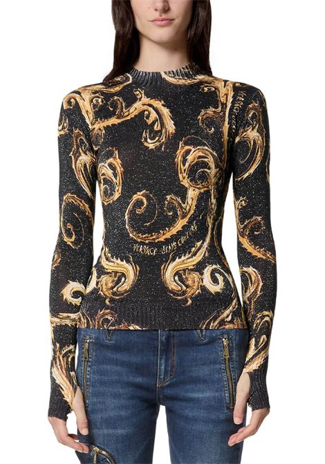 T-shirt in maglia lurex Chromo Couture VERSACE JEANS COUTURE | Maglie | 77HAFM24 CMN80G89